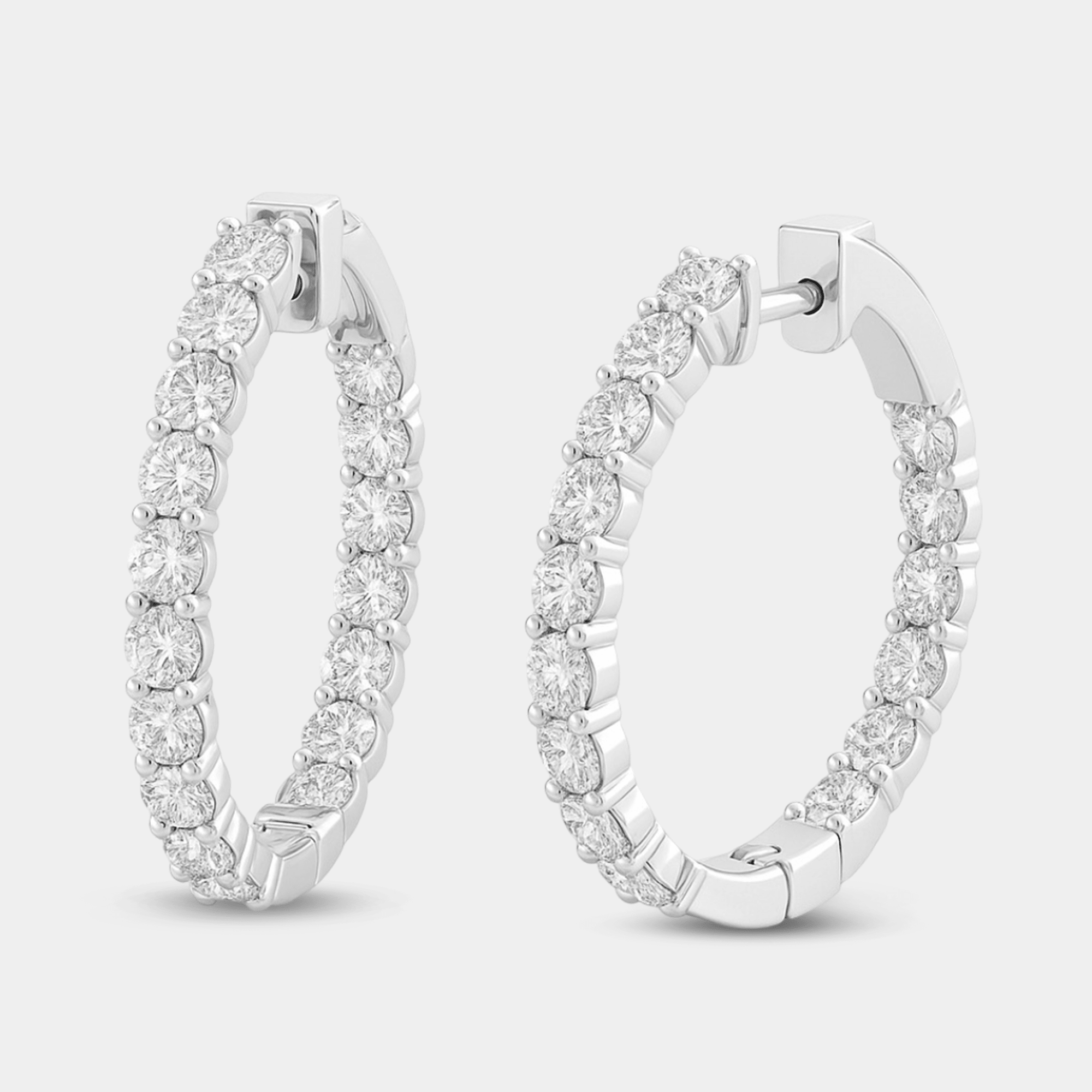 Niva Lab Diamond Hoop Earrings - MH ELEGANCE - Niva Lab Diamond Hoop Earrings - MH ELEGANCE -