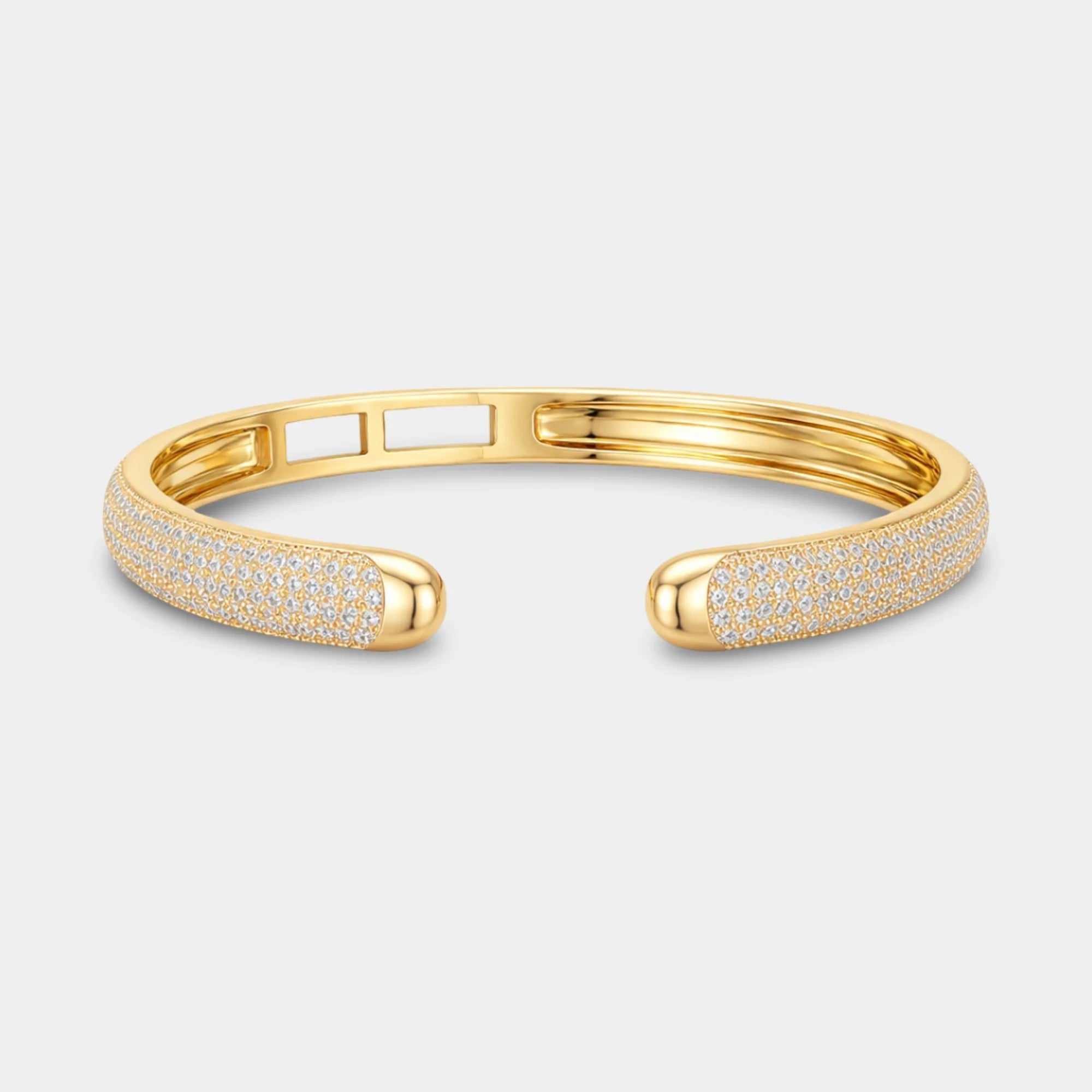 Pavé CZ Cuff Bangle - MH ELEGANCE - Pavé CZ Cuff Bangle -