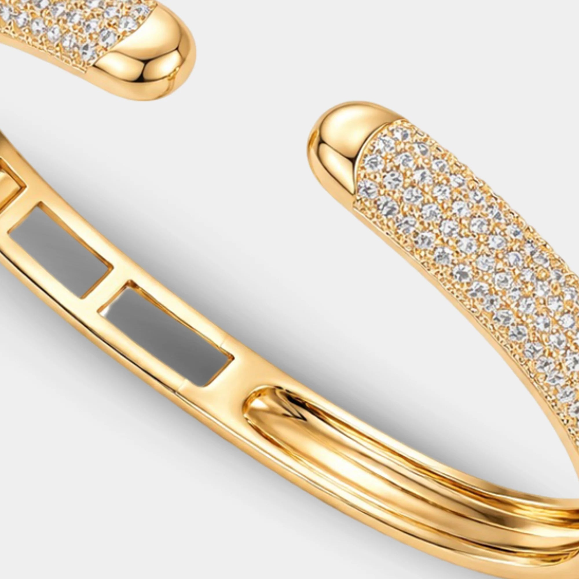 Pavé CZ Cuff Bangle - MH ELEGANCE - Pavé CZ Cuff Bangle -