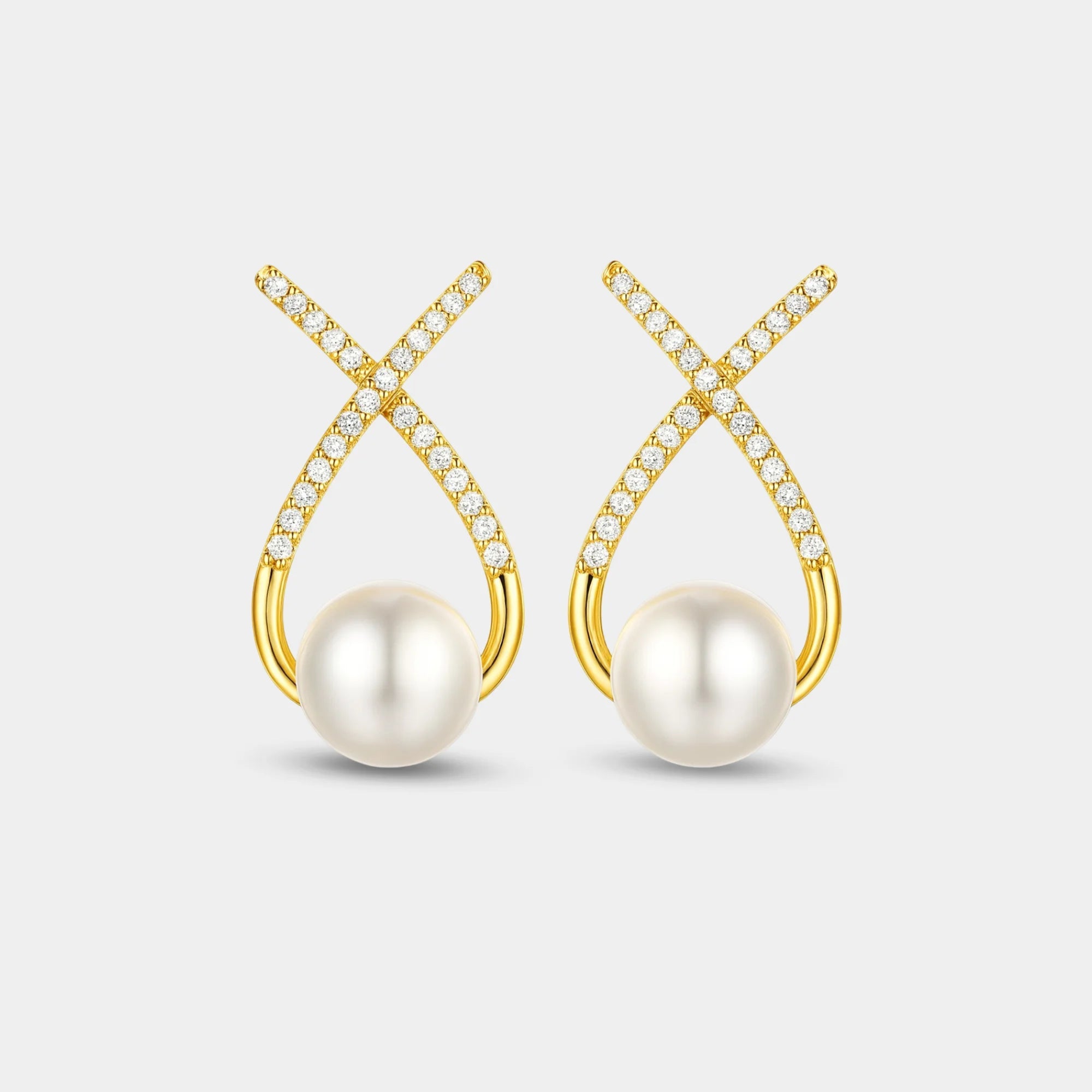 Pearl Bow Teardrop Stud - MH ELEGANCE - Pearl Bow Teardrop Stud -