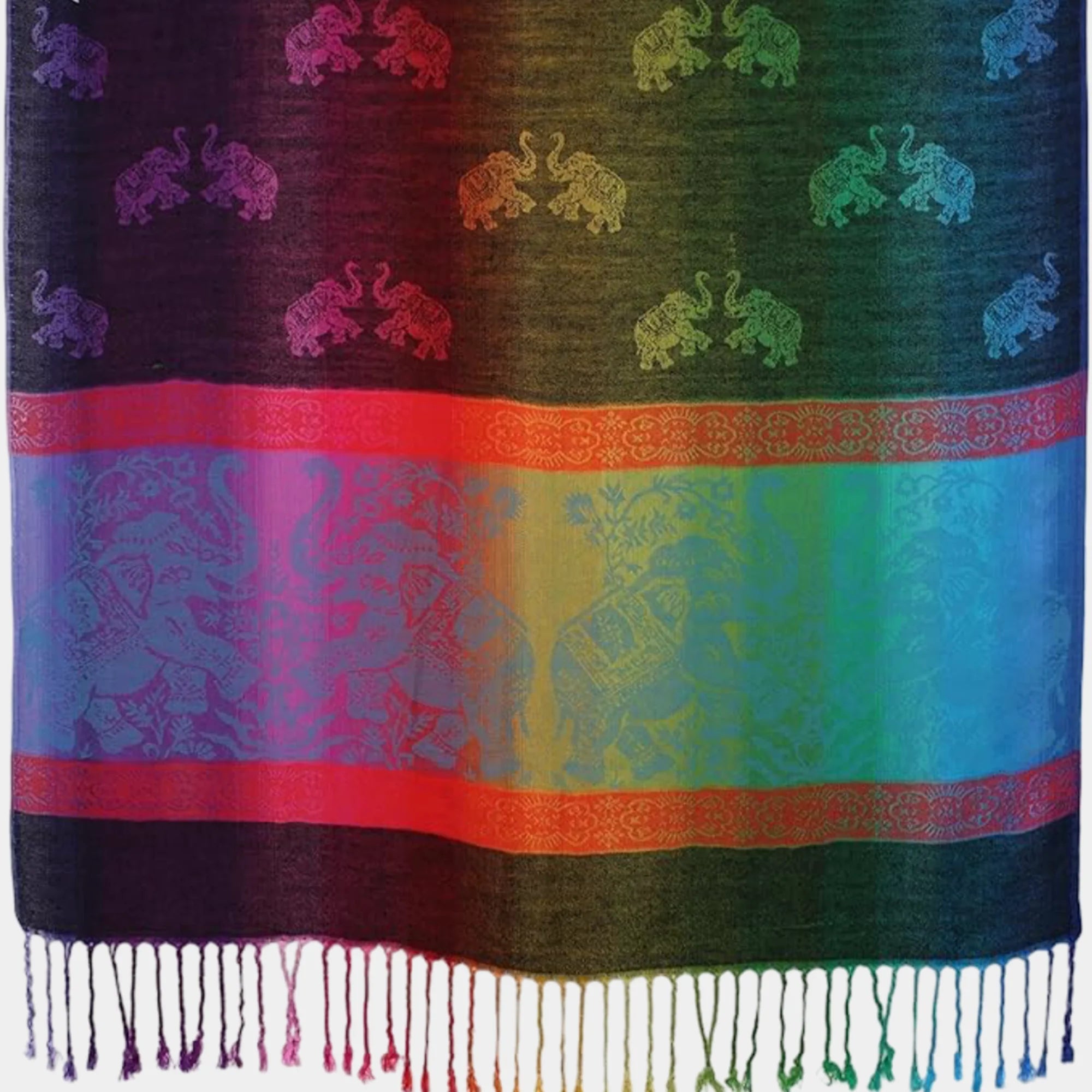 Rainbow Pashmina Shawl | Vibrant Spectrum | Artistic Expression - MH ELEGANCE - Rainbow Pashmina Shawl | Vibrant Spectrum | Artistic Expression -