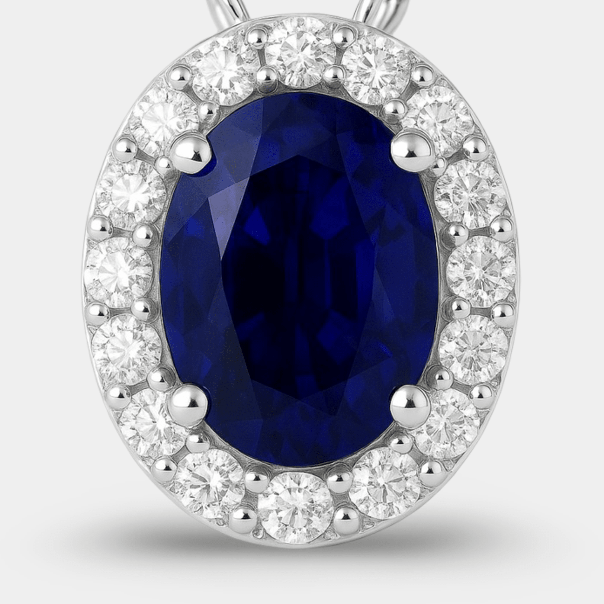 September birthstone blue sapphire pendant necklace for women by MH Elegance