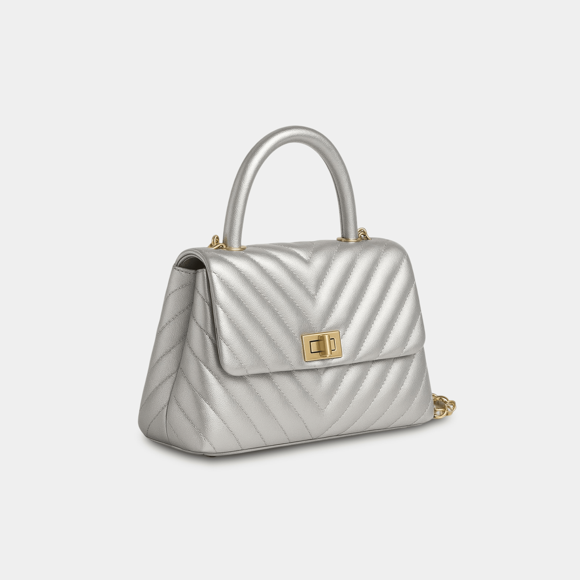 Silver Quilted Crossbody Bag | Lightweight Premium | Vegan Leather – MH ELEGANCE - MH ELEGANCE - Silver Quilted Crossbody Bag | Lightweight Premium | Vegan Leather – MH ELEGANCE -