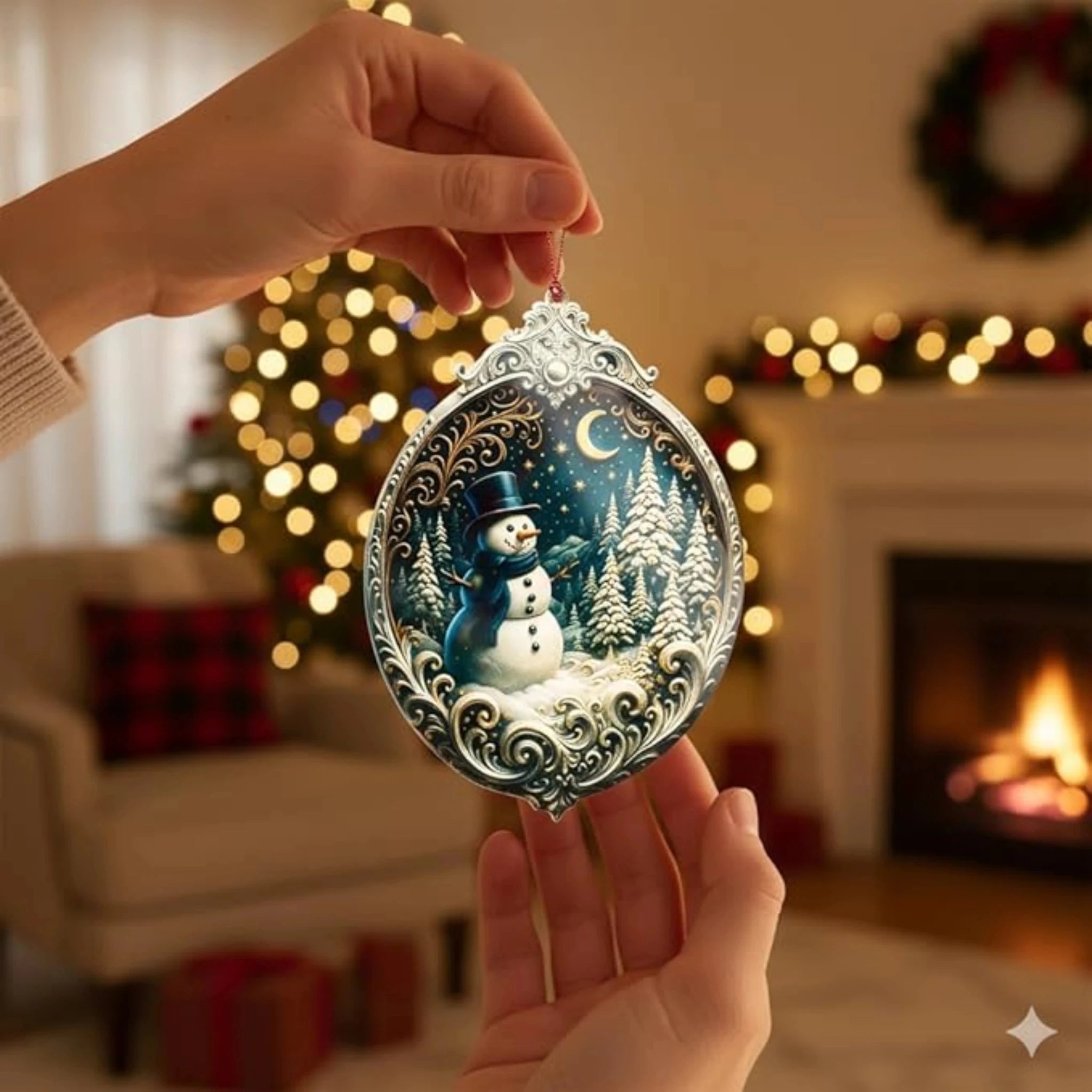 Snowman Christmas Ornament - MH ELEGANCE - Snowman Christmas Ornament -