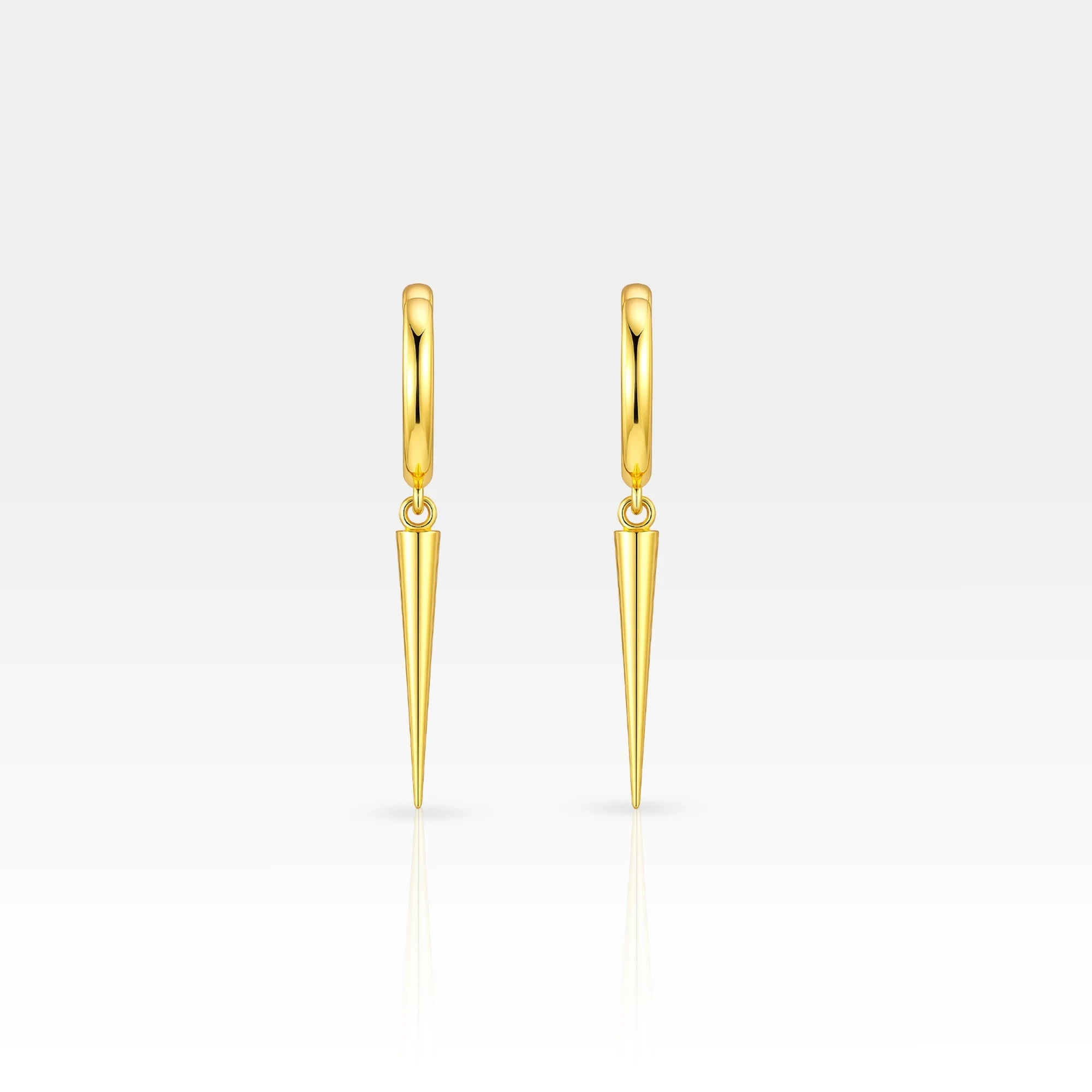 Spike Dangle Huggie Hoops - MH ELEGANCE - Spike Dangle Huggie Hoops -