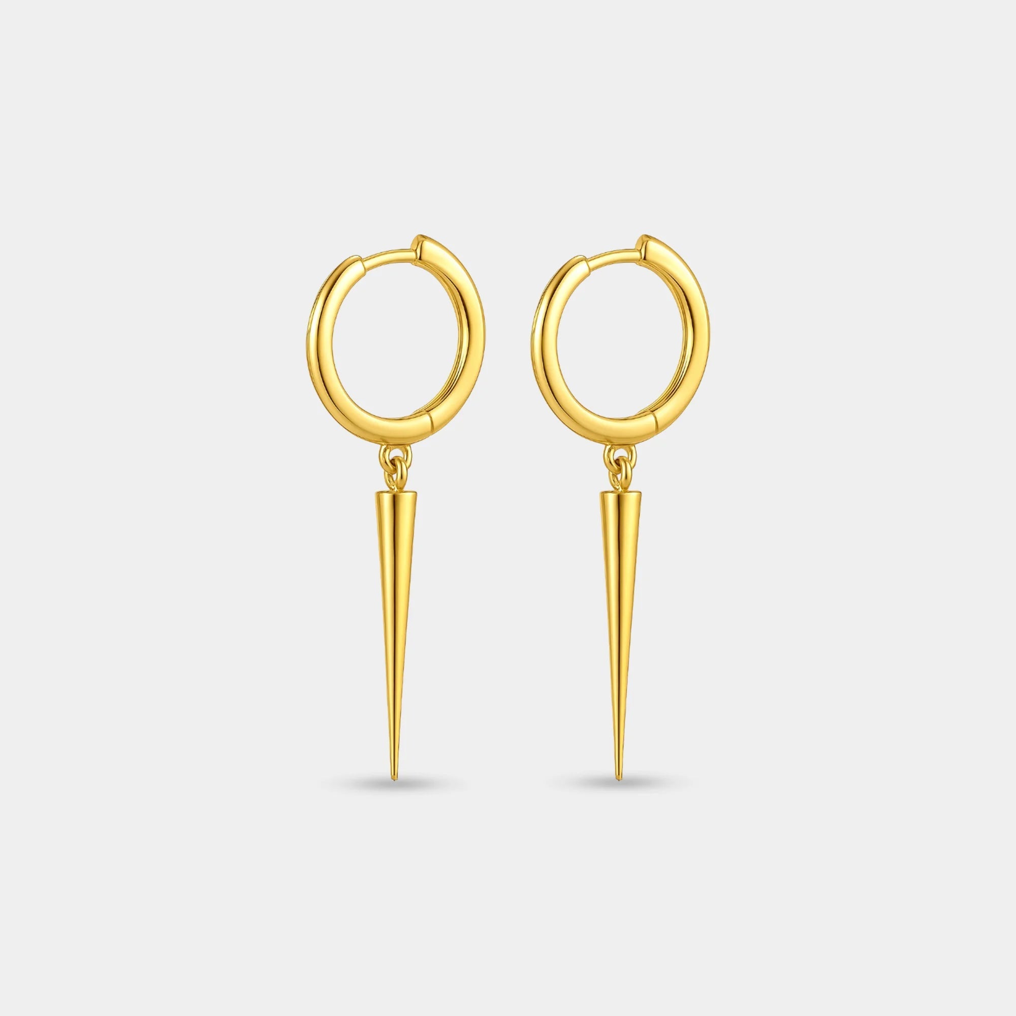 Spike Dangle Huggie Hoops - MH ELEGANCE - Spike Dangle Huggie Hoops -