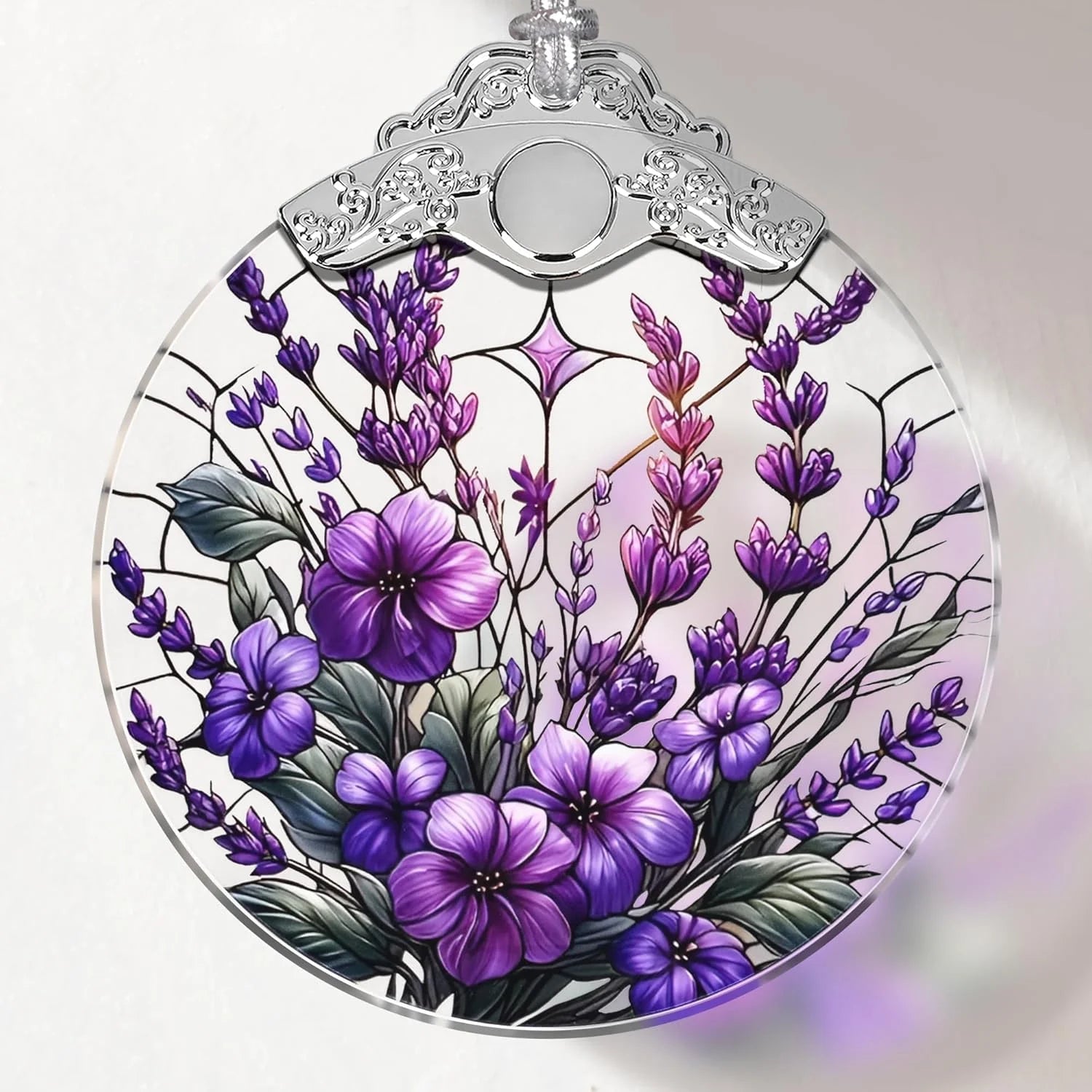 Stained Glass Christmas Ornament - MH ELEGANCE - Stained Glass Christmas Ornament -