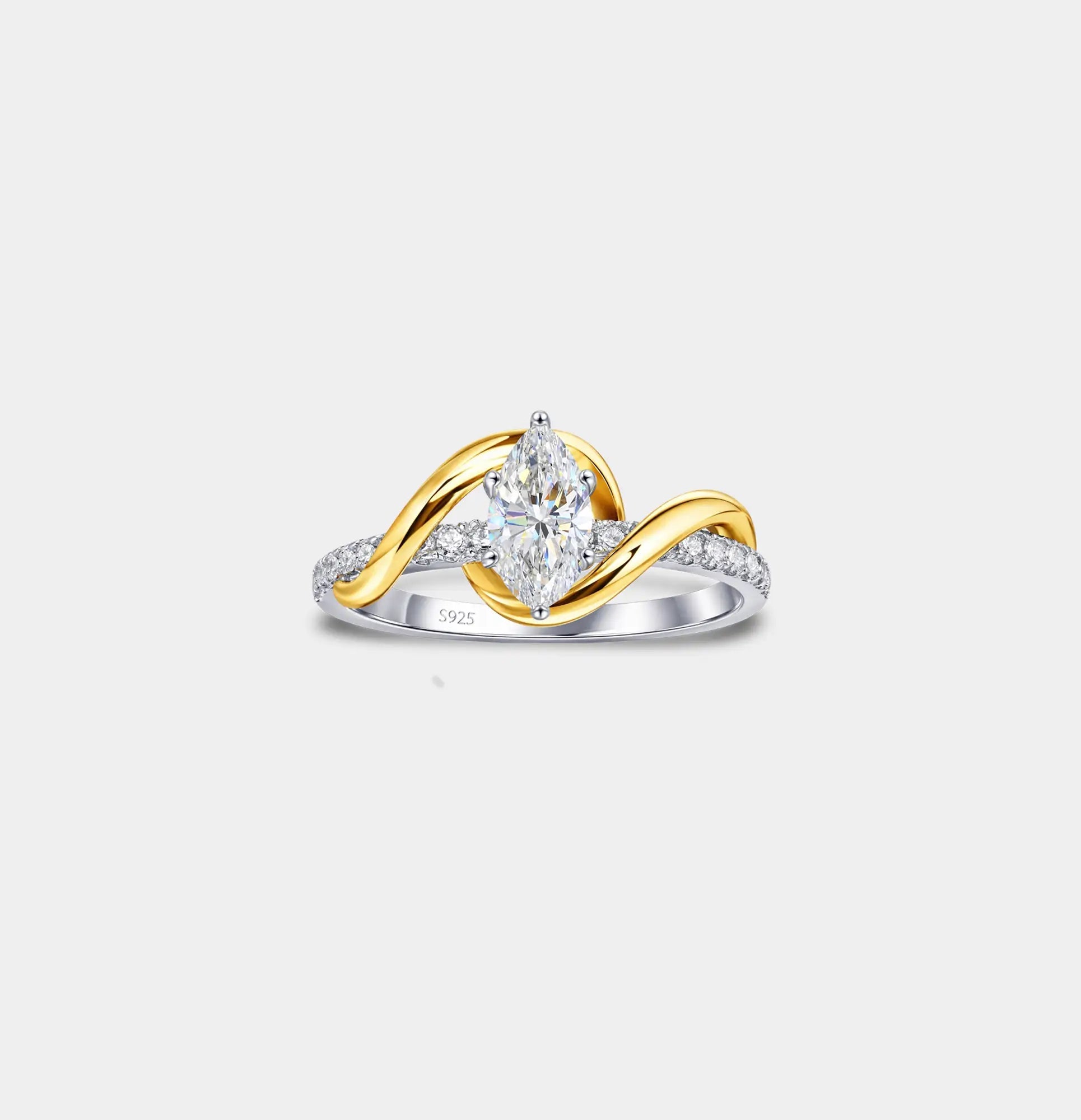 Sterling Silver Infinity Charm Marquise Promise Ring - MH ELEGANCE - Sterling Silver Infinity Charm Marquise Promise Ring - Ring
