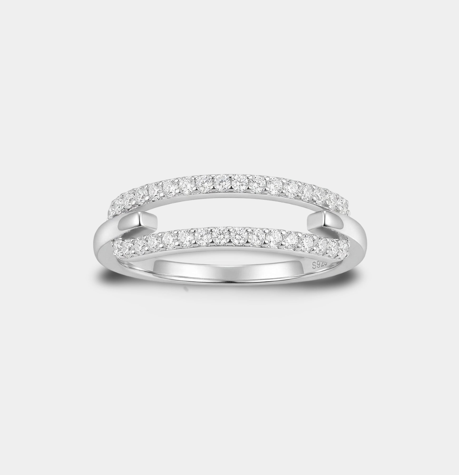 Sterling Silver Modern Elegance Stackable Eternity Ring - MH ELEGANCE - Sterling Silver Modern Elegance Stackable Eternity Ring - Ring