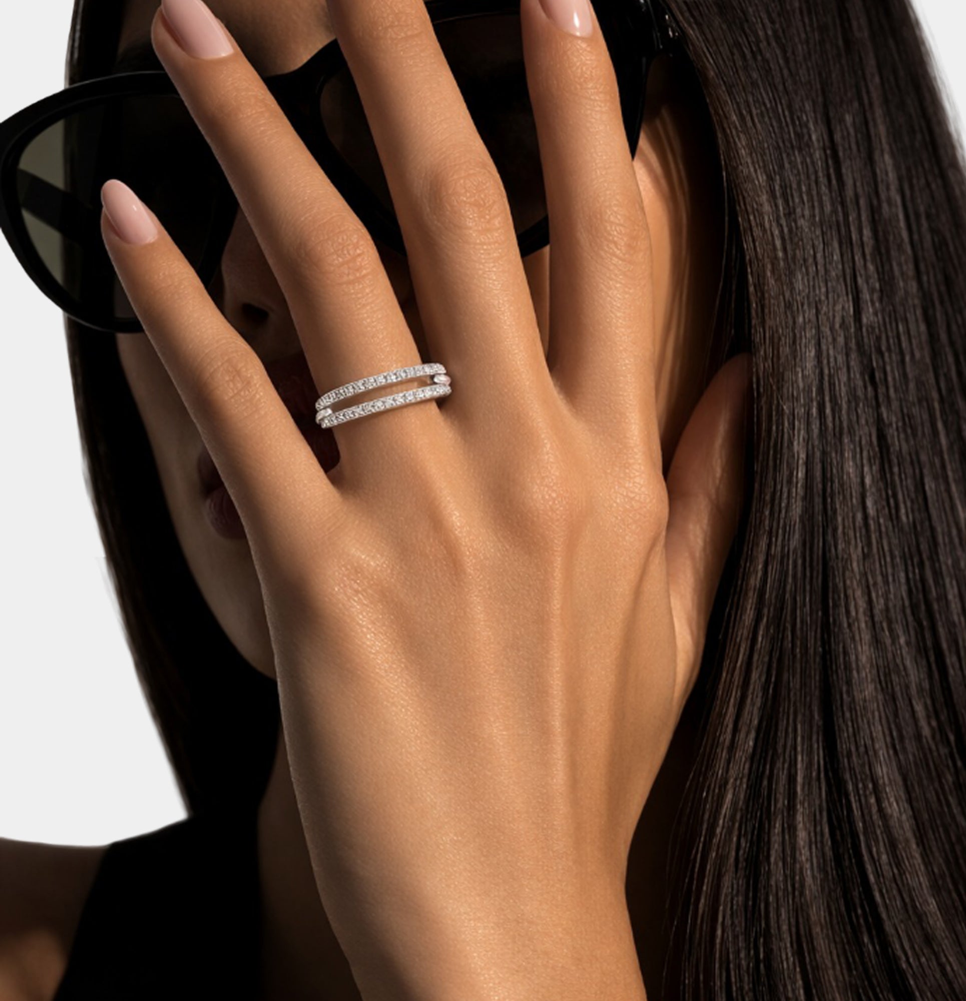 Sterling Silver Modern Elegance Stackable Eternity Ring - MH ELEGANCE - Sterling Silver Modern Elegance Stackable Eternity Ring - Ring