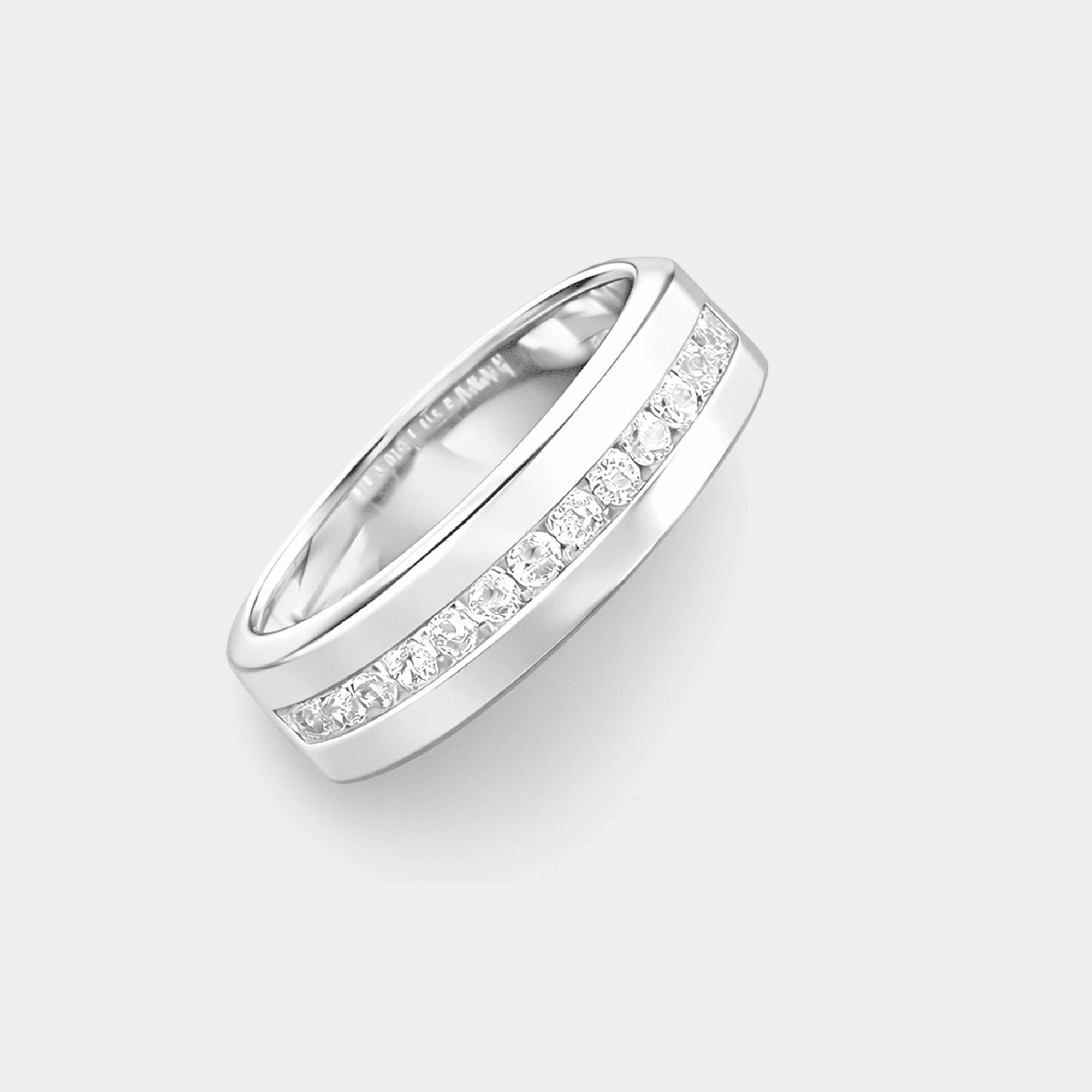 Men's Royal Spark sterling silver CZ wedding ring - MH Elegance