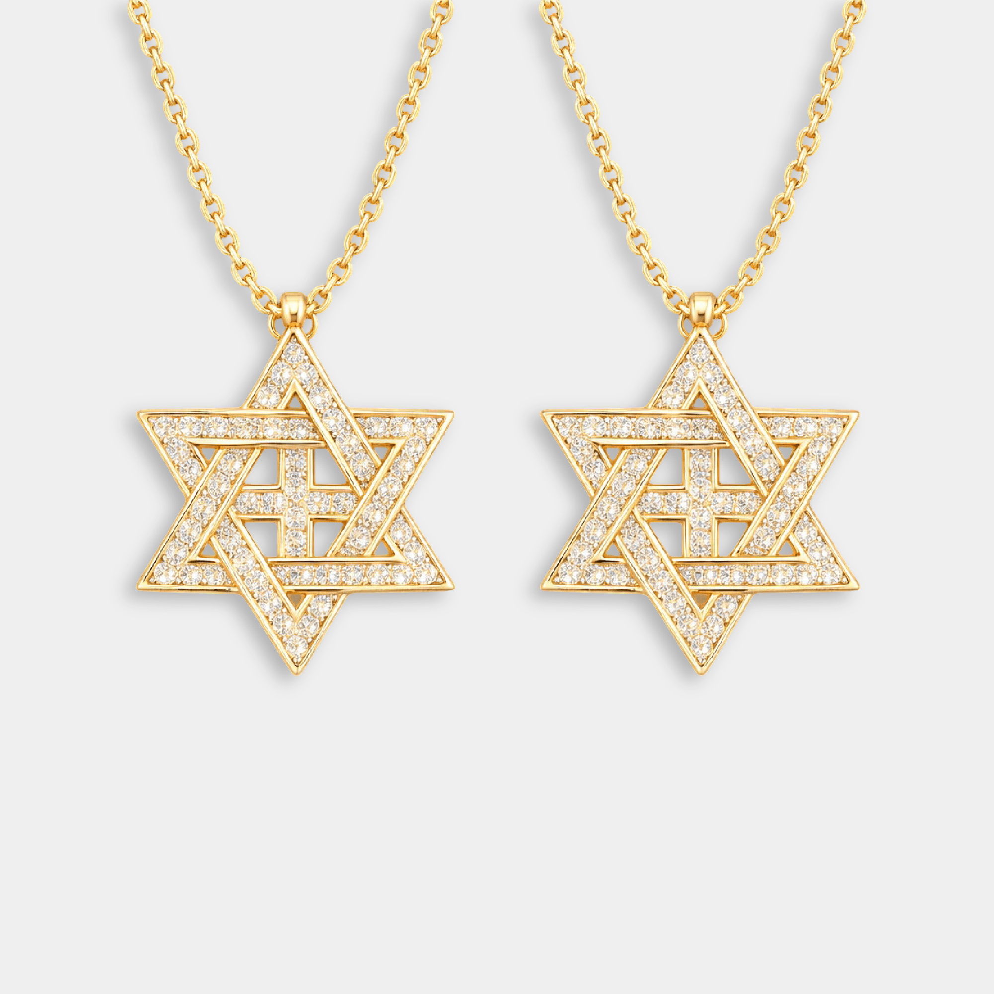 Sterling Silver Star of David Necklace - MH ELEGANCE - Sterling Silver Star of David Necklace - Necklace