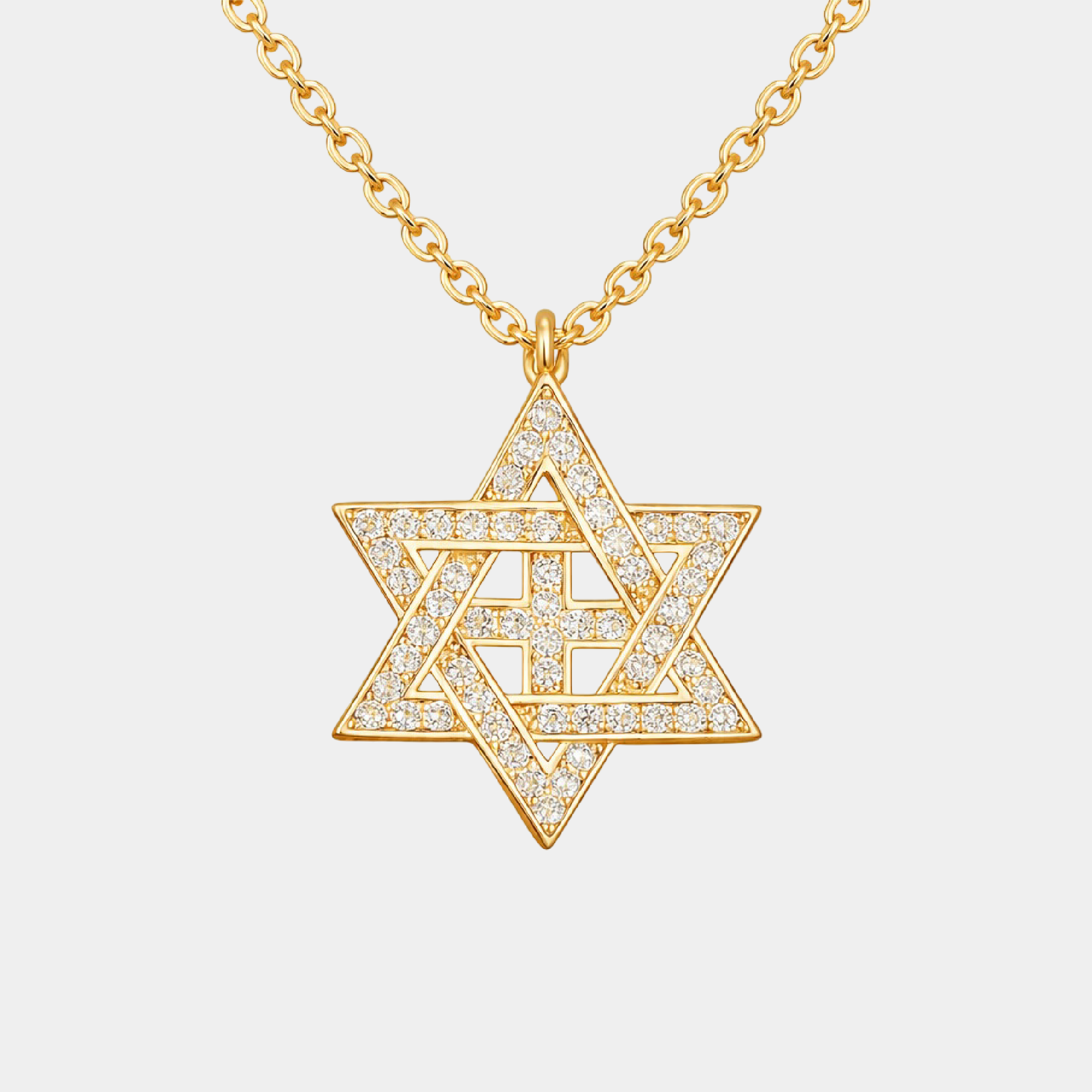 Sterling Silver Star of David Necklace - MH ELEGANCE - Sterling Silver Star of David Necklace - Necklace
