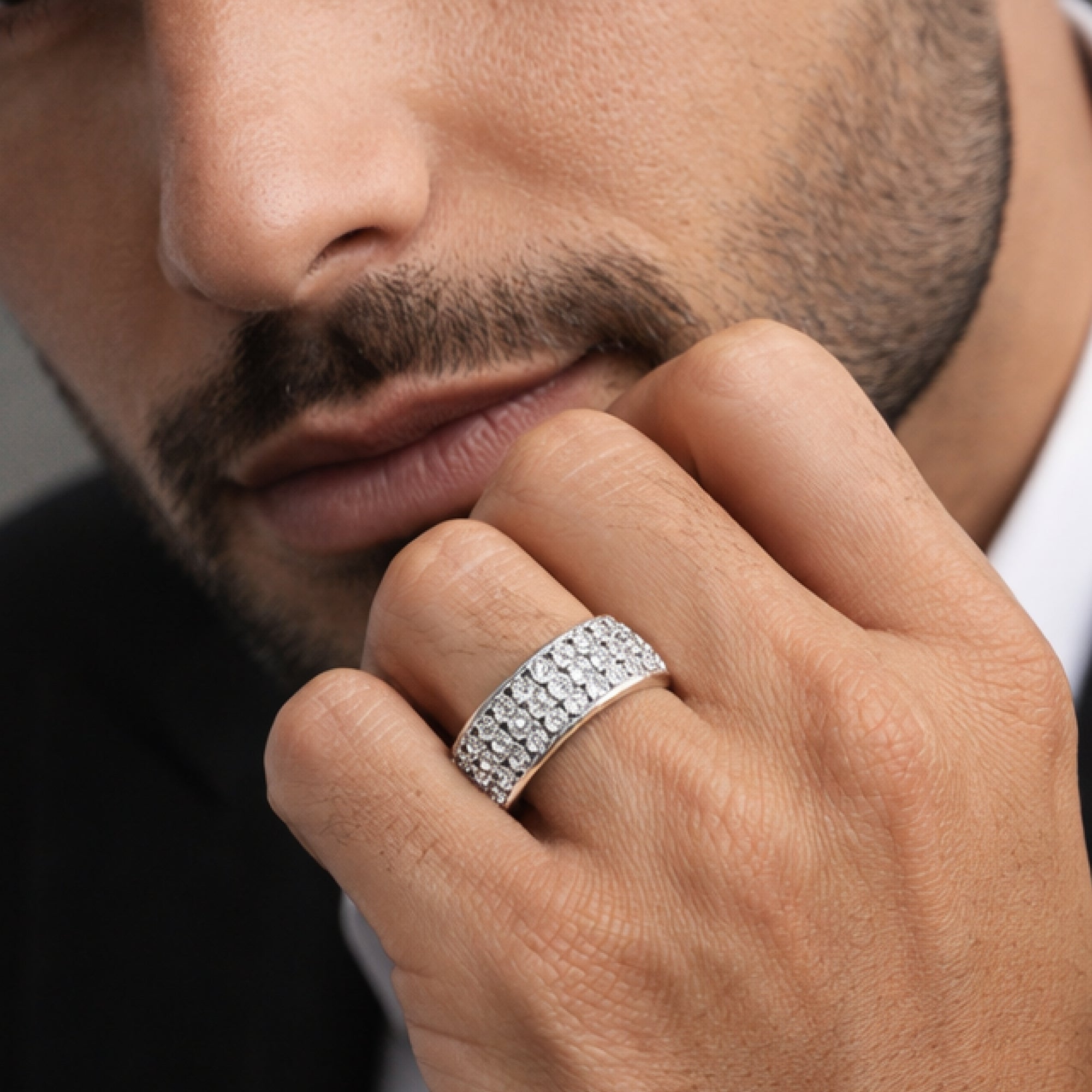 Sterling Silver Titan Luxe Wedding Ring | Premium Band Durable Jewelry - MH ELEGANCE - Sterling Silver Titan Luxe Wedding Ring | Premium Band Durable Jewelry - Ring