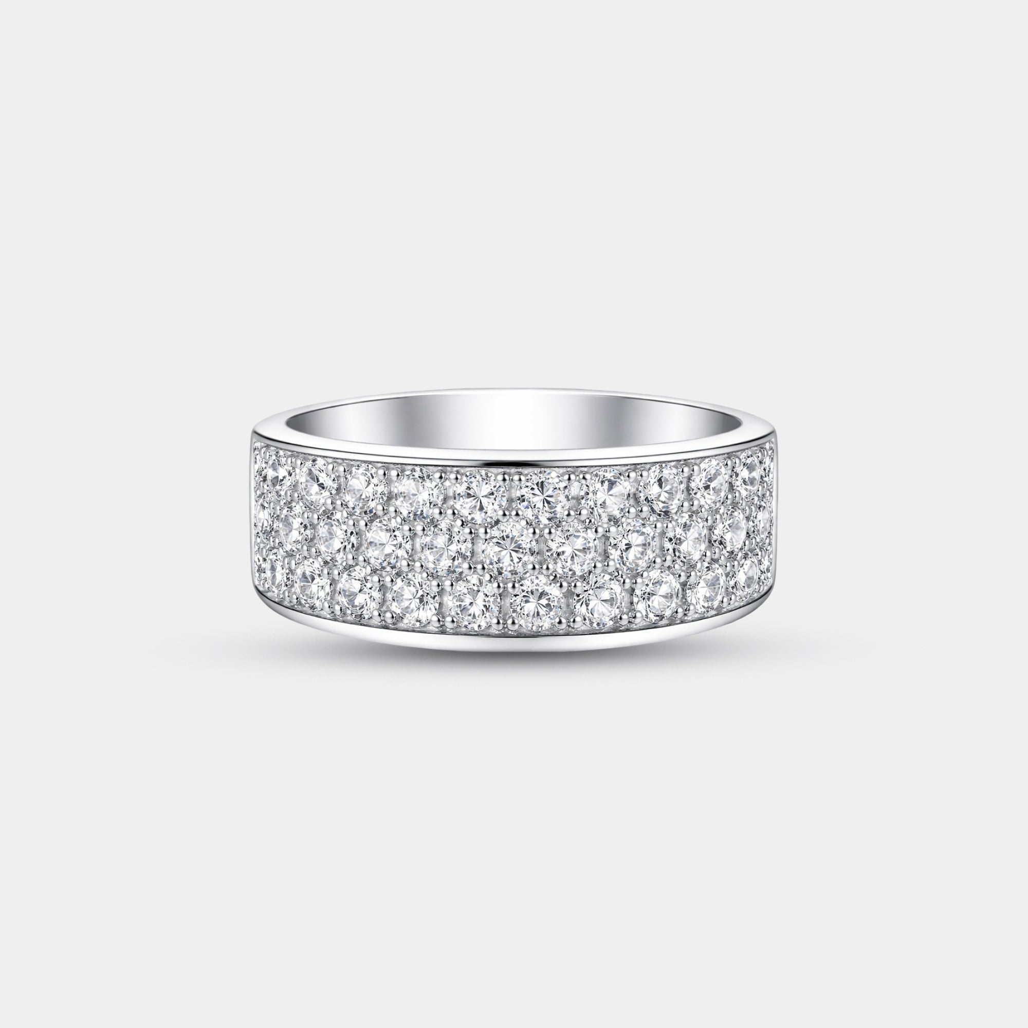 Sterling Silver Titan Luxe Wedding Ring | Premium Band Durable Jewelry - MH ELEGANCE - Sterling Silver Titan Luxe Wedding Ring | Premium Band Durable Jewelry - Ring