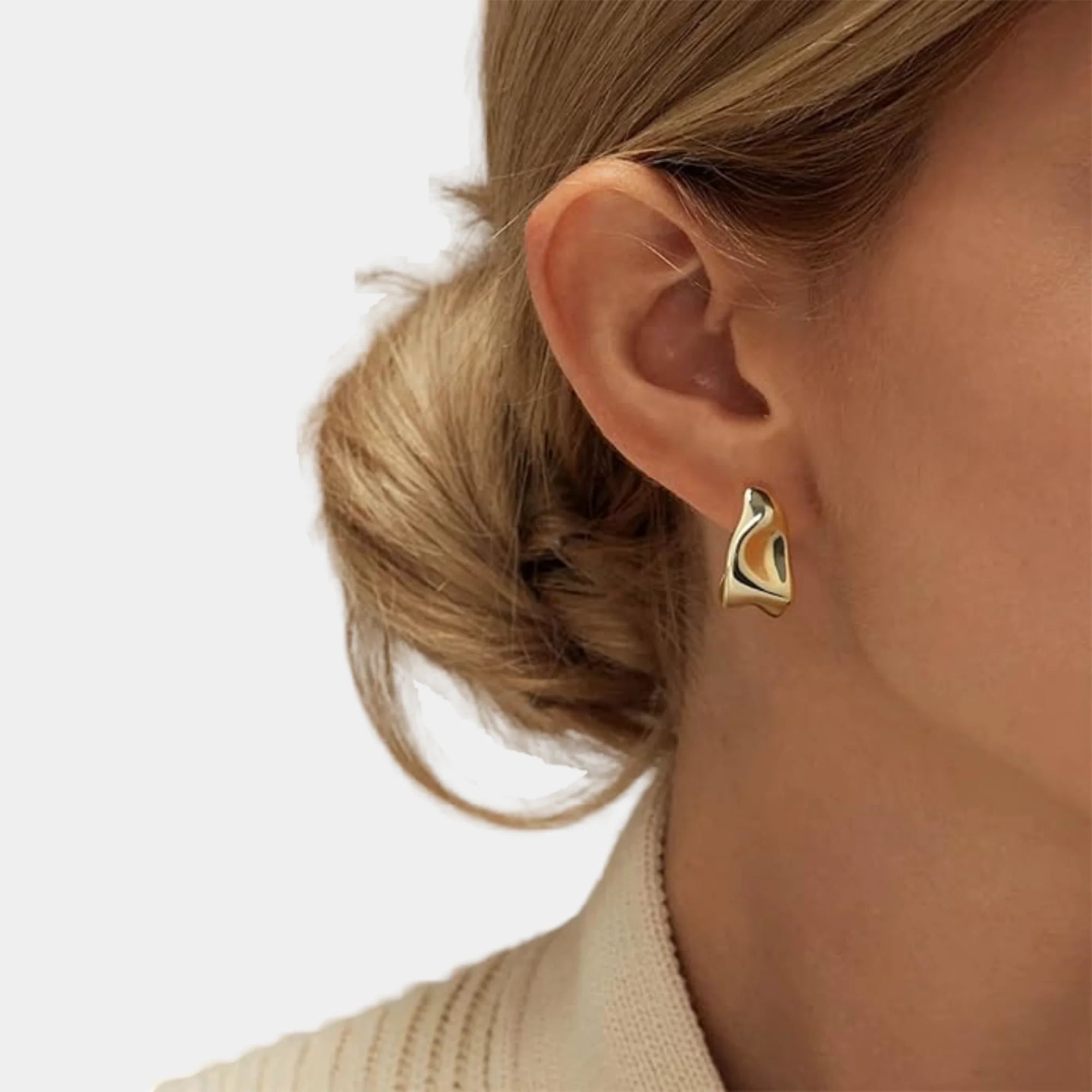 Trapezoid Chunky Earrings - MH ELEGANCE - Trapezoid Chunky Earrings -
