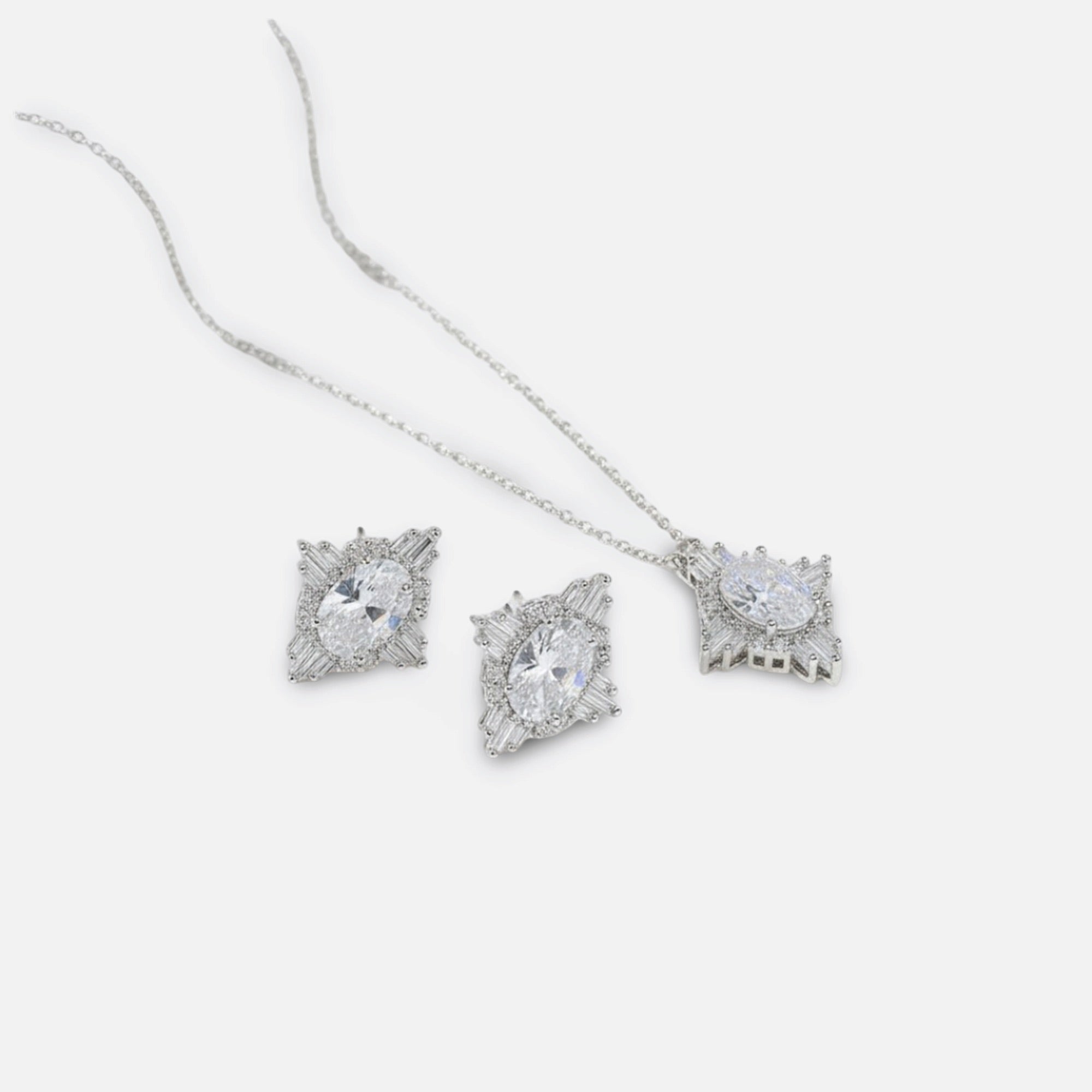 Vintage Inspired Necklace & Earrings - MH ELEGANCE - Vintage Inspired Necklace & Earrings -