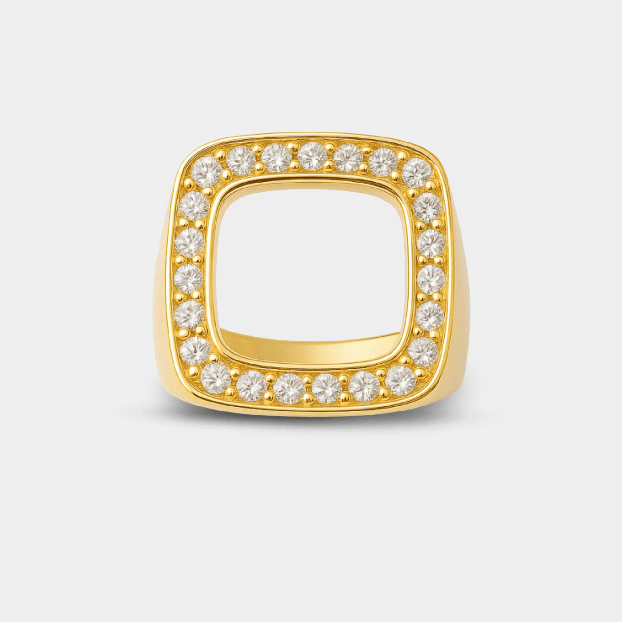 Vintage Square Zircon Ring | Princess Cut CZ Vintage Ring | 14K Gold – MH ELEGANCE - MH ELEGANCE - Vintage Square Zircon Ring - MH ELEGANCE -