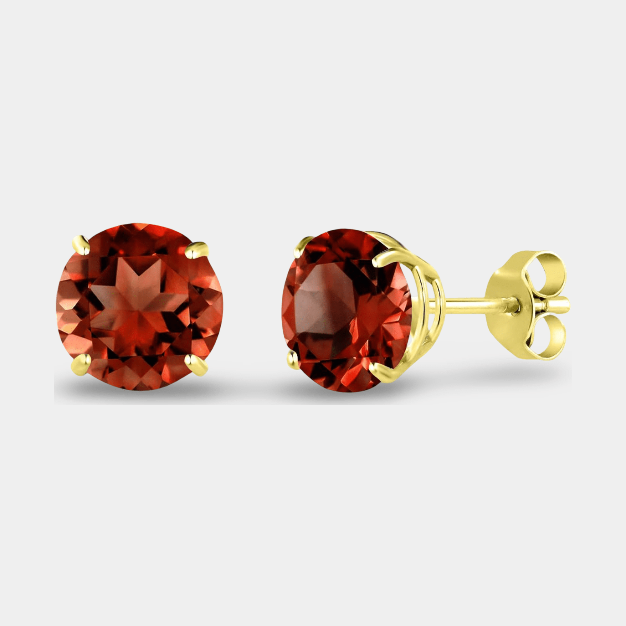 Zira Garnet Stud Earrings - MH ELEGANCE - Zira Garnet Stud Earrings - MH ELEGANCE -
