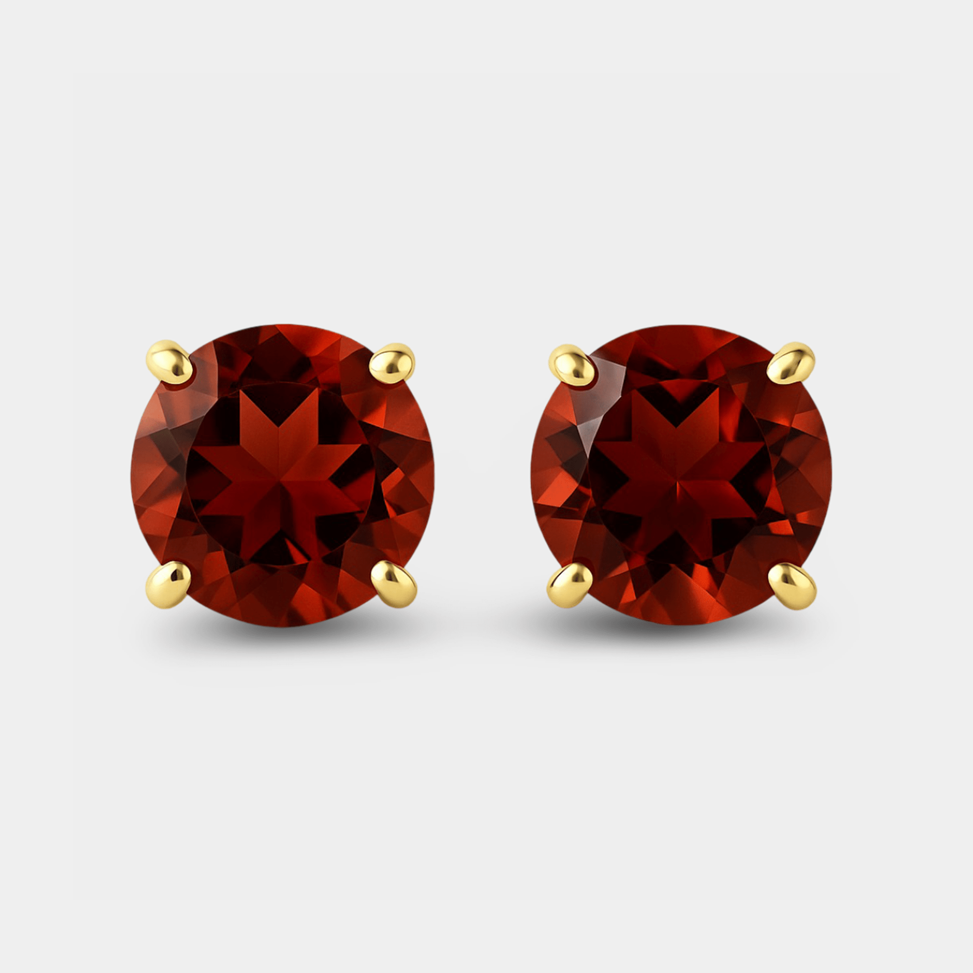 Zira Garnet Stud Earrings - MH ELEGANCE - Zira Garnet Stud Earrings - MH ELEGANCE -